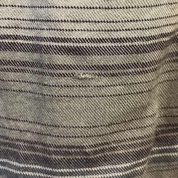 Travis Mathew Grey Horizontal Stripes Long Sleeve Button Down Shirt - Picture 7 of 8